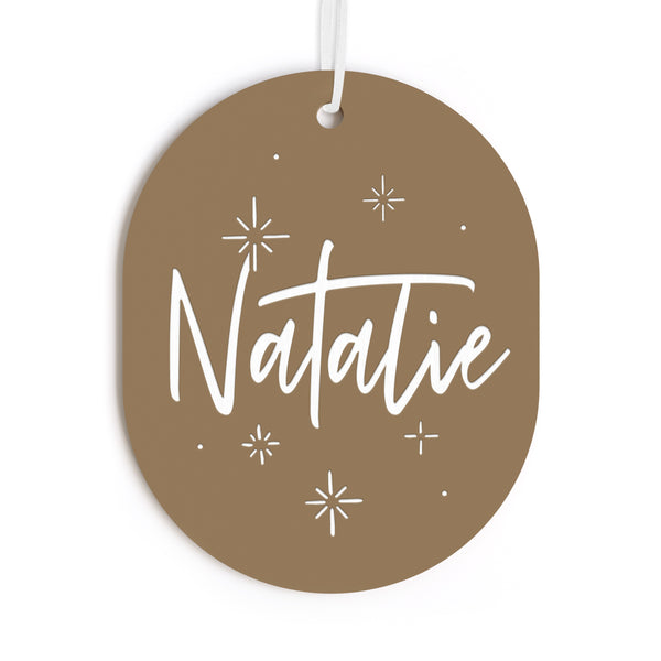 The Cotton & Canvas Co. Personalized Name Modern Acrylic Ornament
