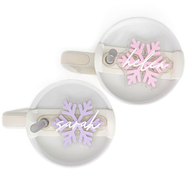 The Cotton & Canvas Co. Personalized Snowflake Stanley Tumbler Tag