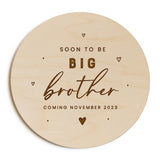 Personalized Soon to Be Big Brother Pregnancy Announcement Sign