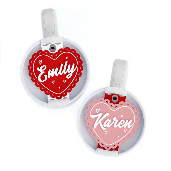 The Cotton & Canvas Co. Personalized Valentine's Day Heart Stanley Tumbler Tag