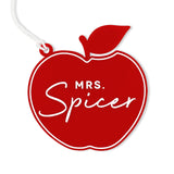 Personalized Name Apple Acrylic Gift Tag