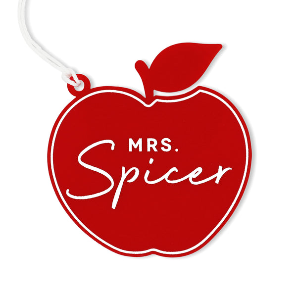 The Cotton & Canvas Co. Personalized Name Apple Acrylic Gift Tag