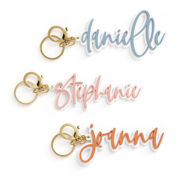 The Cotton and Canvas Co. Personalized Name Acrylic Keychain