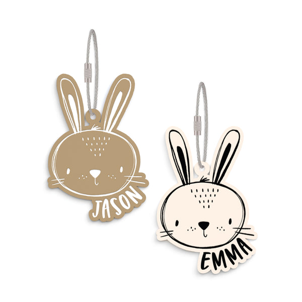 The Cotton & Canvas Co. Personalized Name Bunny Acrylic Bag Tag