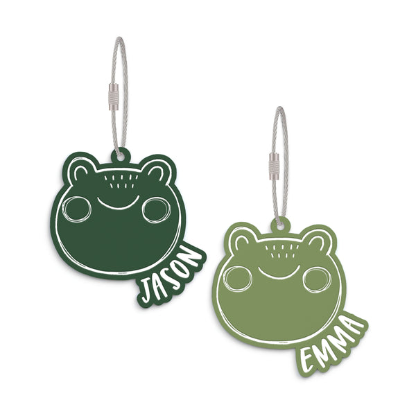 The Cotton & Canvas Co. Personalized Name Frog Acrylic Bag Tag