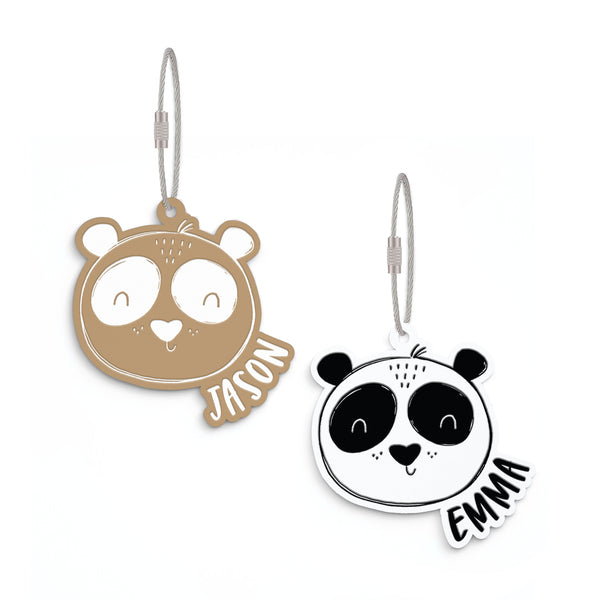 The Cotton & Canvas Co. Personalized Name Panda Acrylic Bag Tag