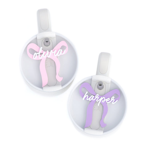 The Cotton & Canvas Co. Personalized Bow Stanley Name Tag