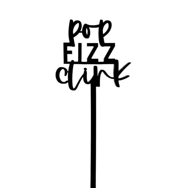 The Cotton and Canvas Co. Pop Fizz Clink Drink Stirrers, Set of 12