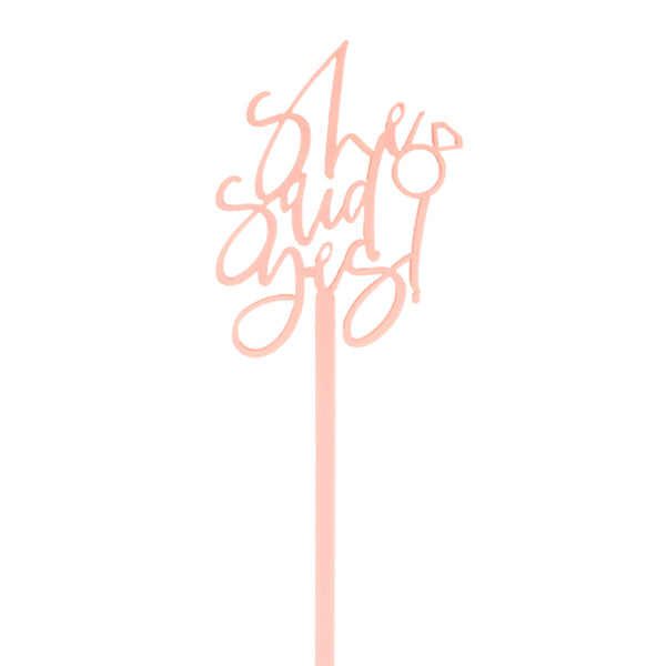 The Cotton and Canvas Co. She Said Yes! Drink Stirrers, Set of 12
