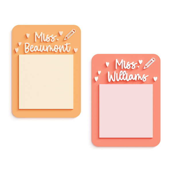 The Cotton & Canvas Co. Personalized Teacher Note Holder