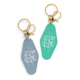 The Beach is Calling I Must Go Retro Motel Keychain
