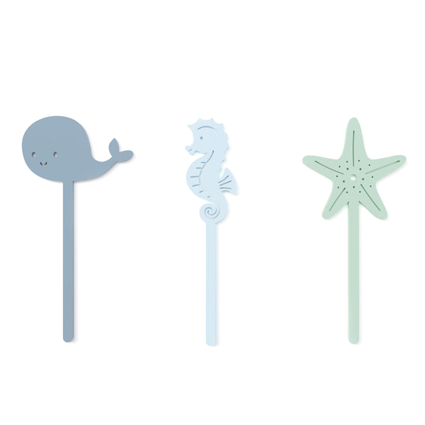 The Cotton and Canvas Co. Under the Sea Acrylic Cupcake Toppers, Set of 12