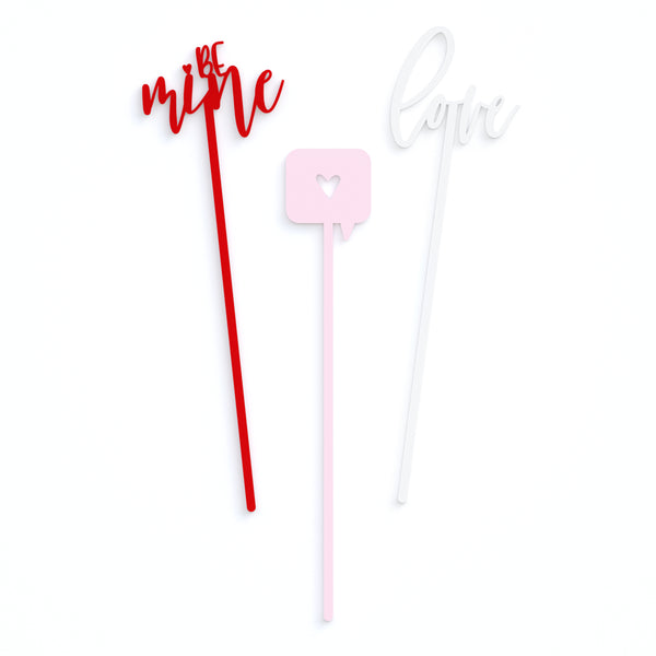 The Cotton and Canvas Co. Valentine's Day Drink Stirrers