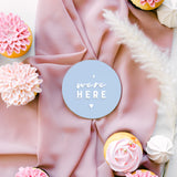 We're Here Acrylic Newborn Baby Twins Announcement