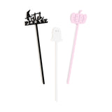 Whimsy Halloween Party Drink Stirrers, Pack of 12