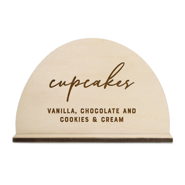 The Cotton and Canvas Co. Wooden Buffet Food Name Sign