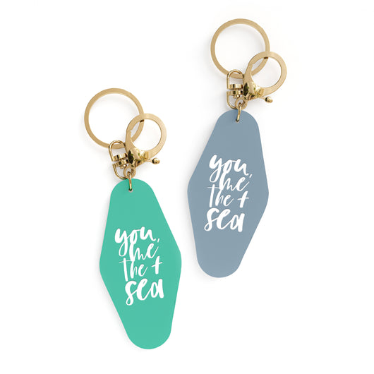 You, Me and the Sea Retro Motel Keychain
