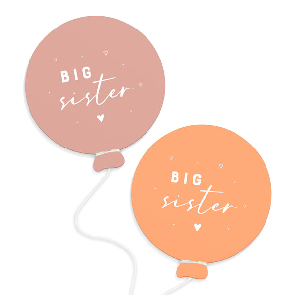 The Cotton and Canvas Co. Big Sister Pregnancy Balloon Announcement Sign