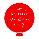 My First Christmas Baby Balloon Milestone Card
