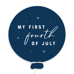 My First Fourth of July Baby Balloon Milestone Card