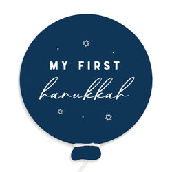 My First Hanukkah Baby Balloon Milestone Card