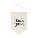 I Love You, Black Hanging Wall Banner
