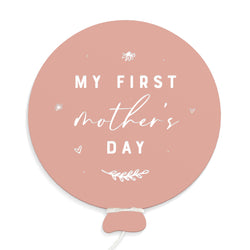 My First Mother's Day Baby Balloon Milestone Card