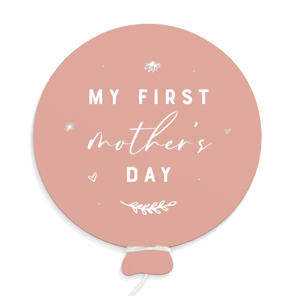 The Cotton and Canvas Co. My First Mother's Day Baby Balloon Milestone Card