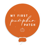 My First Pumpkin Patch Baby Balloon Milestone Card