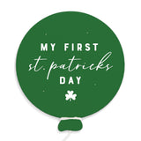 My First St Patrick's Day Baby Balloon Milestone Card