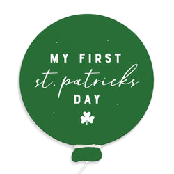 My First St Patrick's Day Baby Balloon Milestone Card