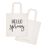 Hello Spring Cotton Canvas Tote Bag - The Cotton and Canvas Co.