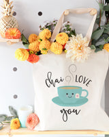 Chai Love You Cotton Canvas Tote Bag - The Cotton and Canvas Co.