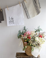 Life is Short, Lick the Bowl Kitchen Tea Towel - The Cotton and Canvas Co.
