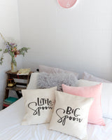 Big Spoon and Little Spoon Cotton Canvas Pillow Covers, 2-Pack - The Cotton and Canvas Co.