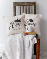 King and Queen Tonight Pillow Covers, 2-Pack - The Cotton and Canvas Co.