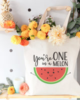You're One in a Melon Cotton Canvas Tote Bag - The Cotton and Canvas Co.