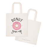 Donut Give Up Cotton Canvas Tote Bag - The Cotton and Canvas Co.