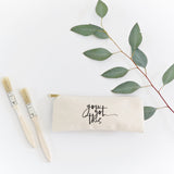 You Got This Cotton Canvas Pencil Case and Travel Pouch - The Cotton and Canvas Co.