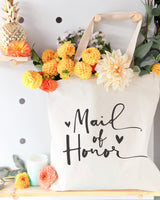 Maid of Honor Wedding Cotton Canvas Tote Bag - The Cotton and Canvas Co.