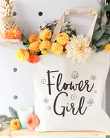 Flower Girl Wedding Cotton Canvas Tote Bag - The Cotton and Canvas Co.