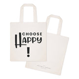 Choose Happy Cotton Canvas Tote Bag - The Cotton and Canvas Co.