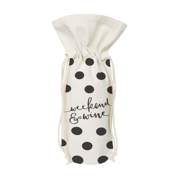 The Cotton and Canvas Co. Weekend and Wine Canvas Wine Bag