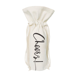 Cheers! Cotton Canvas Wine Bag - The Cotton and Canvas Co.