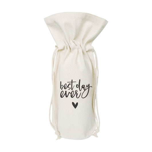 Best Day Ever Canvas Wine Bag - The Cotton and Canvas Co.