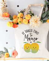 It Takes Two to Mango Cotton Canvas Tote Bag - The Cotton and Canvas Co.