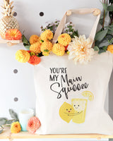 You're My Main Squeeze Cotton Canvas Tote Bag - The Cotton and Canvas Co.