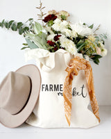Farmers Market Cotton Canvas Tote Bag - The Cotton and Canvas Co.