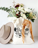 Happy Halloween Cotton Canvas Tote Bag - The Cotton and Canvas Co.