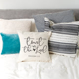 Trust in the Lord - Proverbs 3:5 Pillow Cover - The Cotton and Canvas Co.